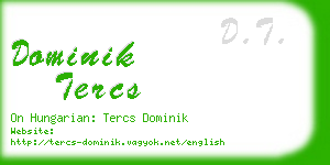dominik tercs business card